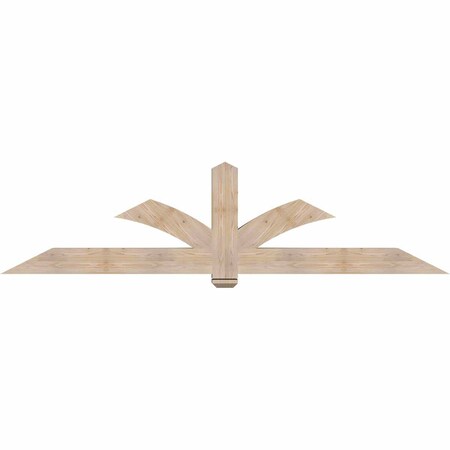 Ekena Millwork Redmond Smooth Timber Gable Bracket, Douglas Fir, 96"W x 24"H x 5 1/2"D x 5 1/2"F, 6/12 Pitch GBW096X24X0606RED00SDF